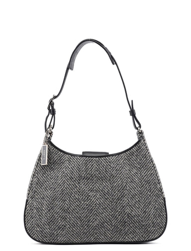 Coach Grey Wool Hobo Shoulder Bag