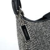 Coach Grey Wool Hobo Shoulder Bag