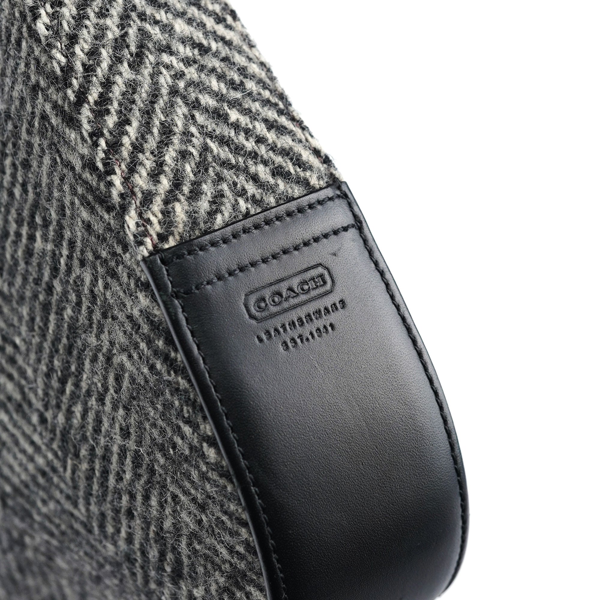 Coach Grey Wool Hobo Shoulder Bag