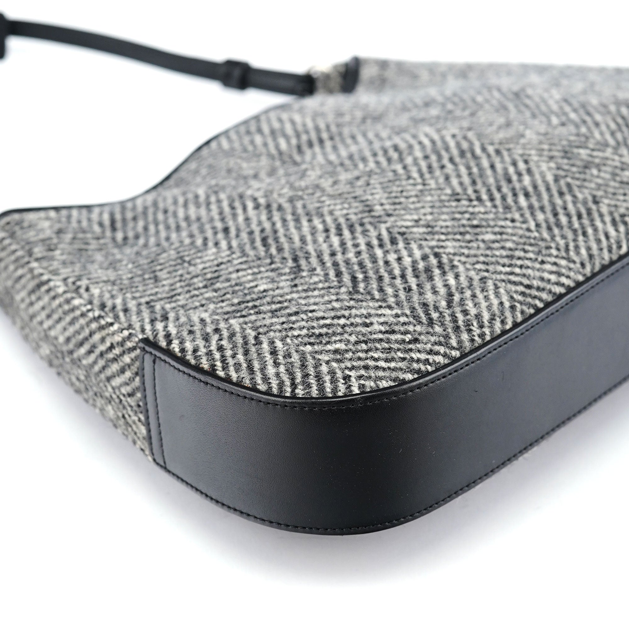 Coach Grey Wool Hobo Shoulder Bag