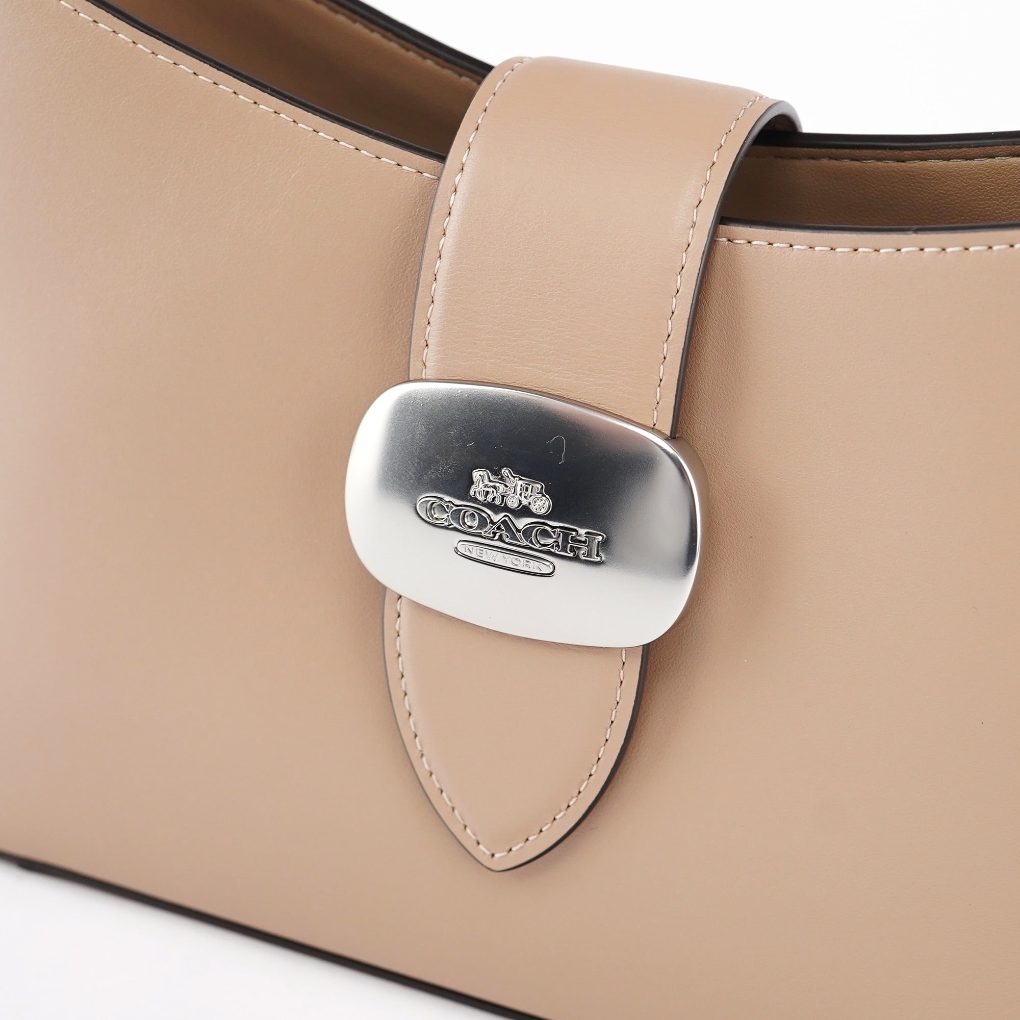 Coach Light Brown Leather Hobo Shoulder Bag