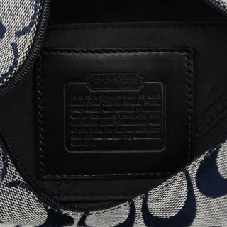 Coach Navy Signature Canvas Mini Hobo Bag