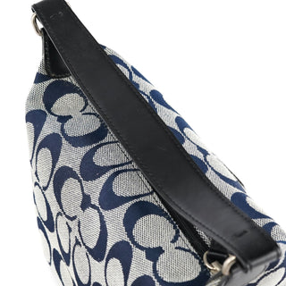 Coach Navy Signature Canvas Mini Hobo Bag