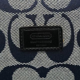 Coach Navy Signature Canvas Mini Hobo Bag