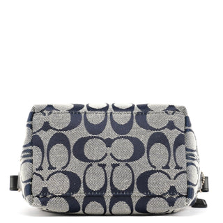 Coach Navy Signature Canvas Mini Hobo Bag