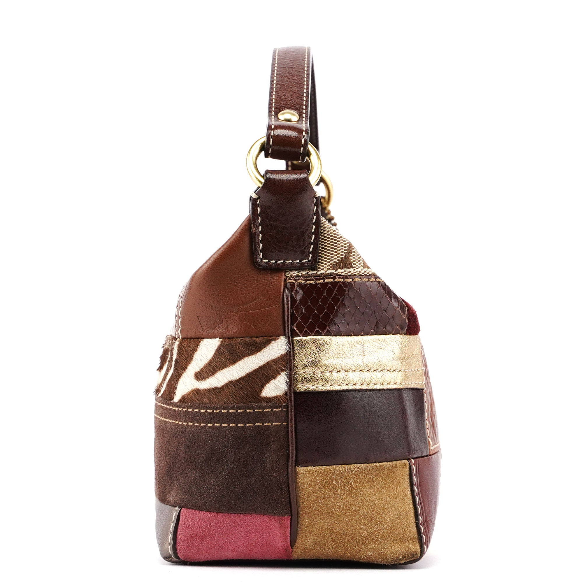 Coach Patchwork Signature C Mini Hobo Bag