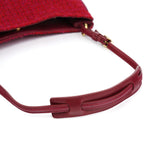 Coach Pink Tweed Leather Shoulder Bag