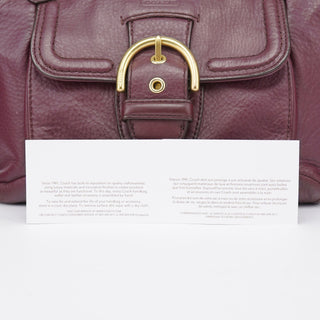 Coach Purple Leather Soho 2-Way Tote Bag