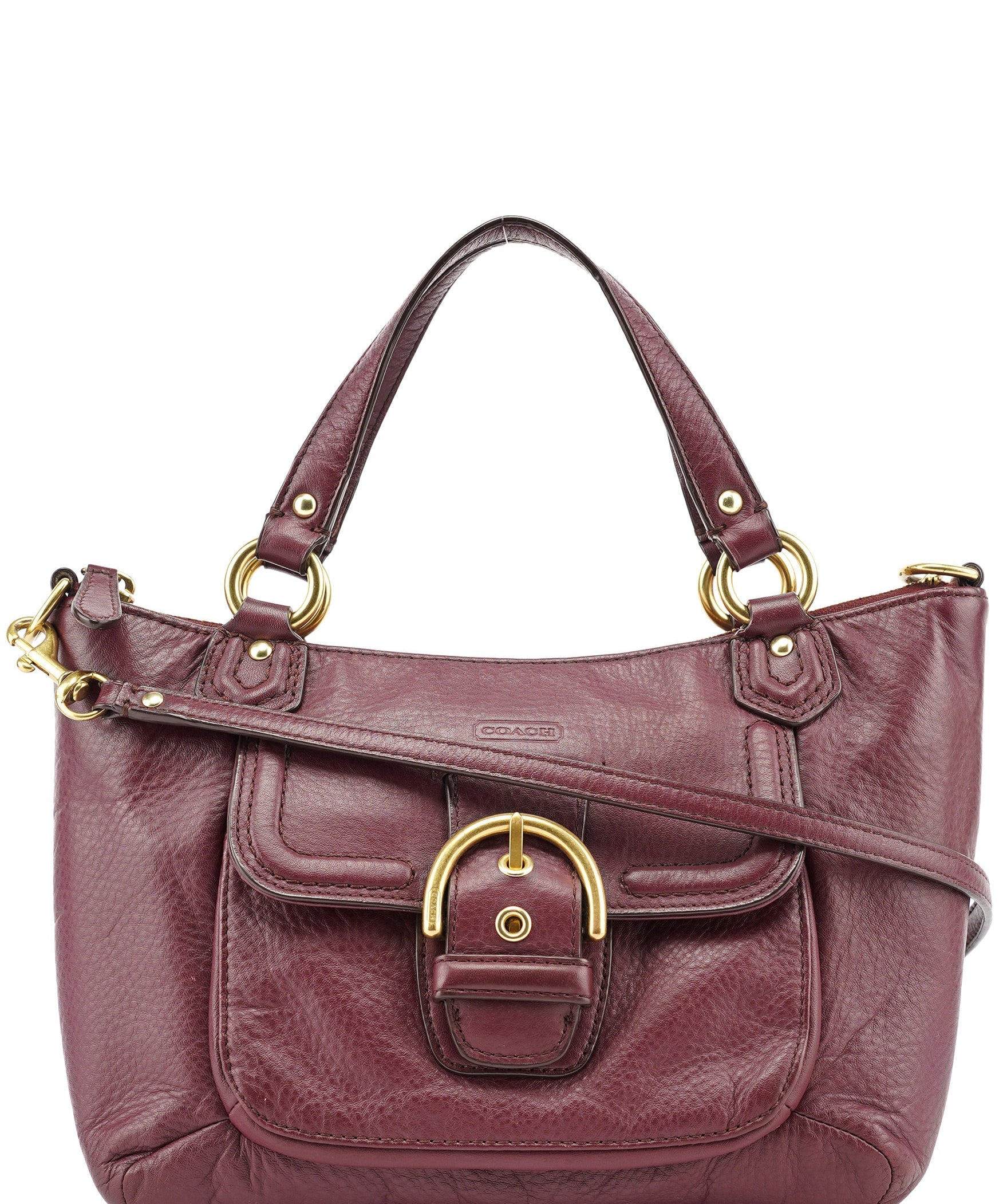 Coach Purple Leather Soho 2-Way Tote Bag