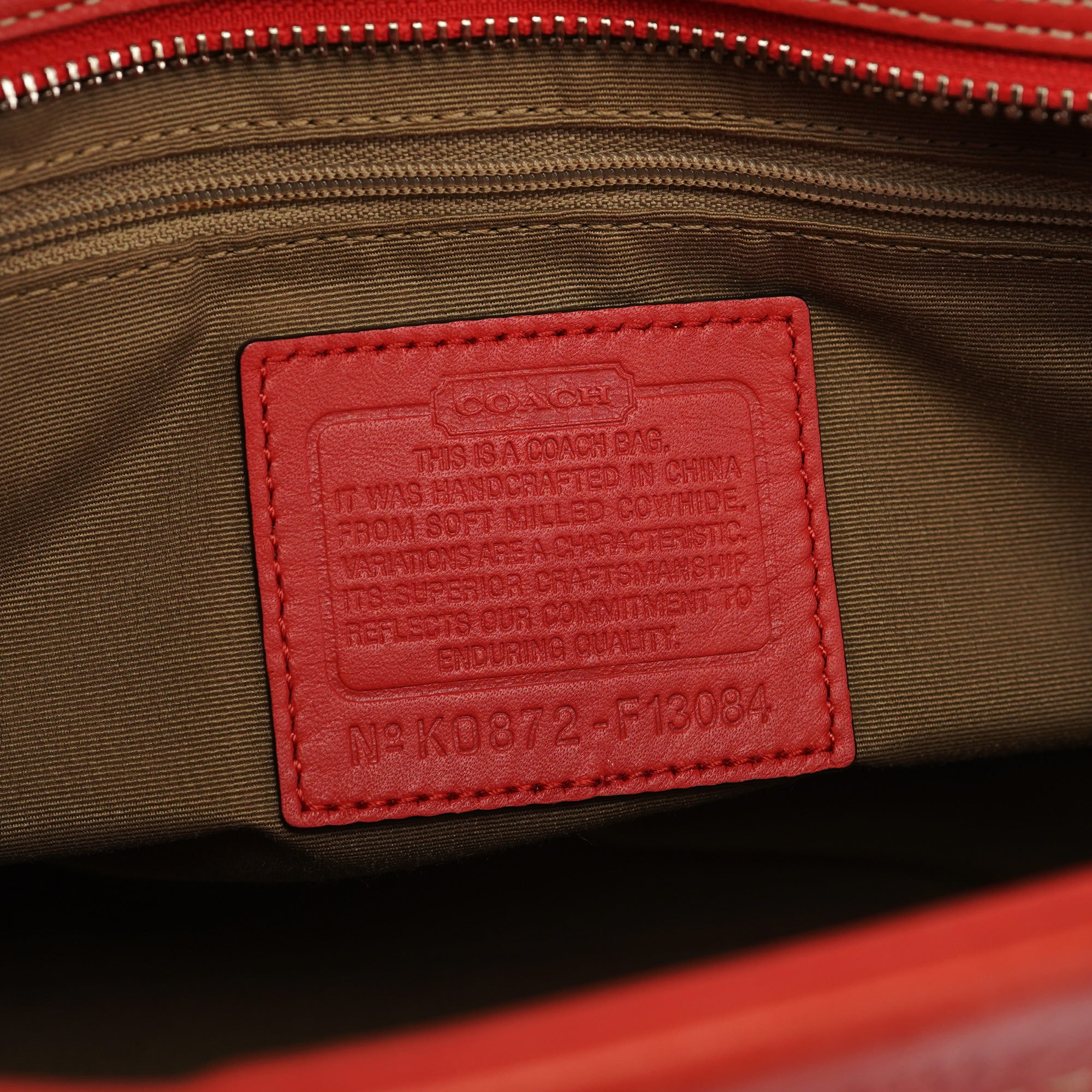 Coach Soho Tote Bag aus rotem Leder