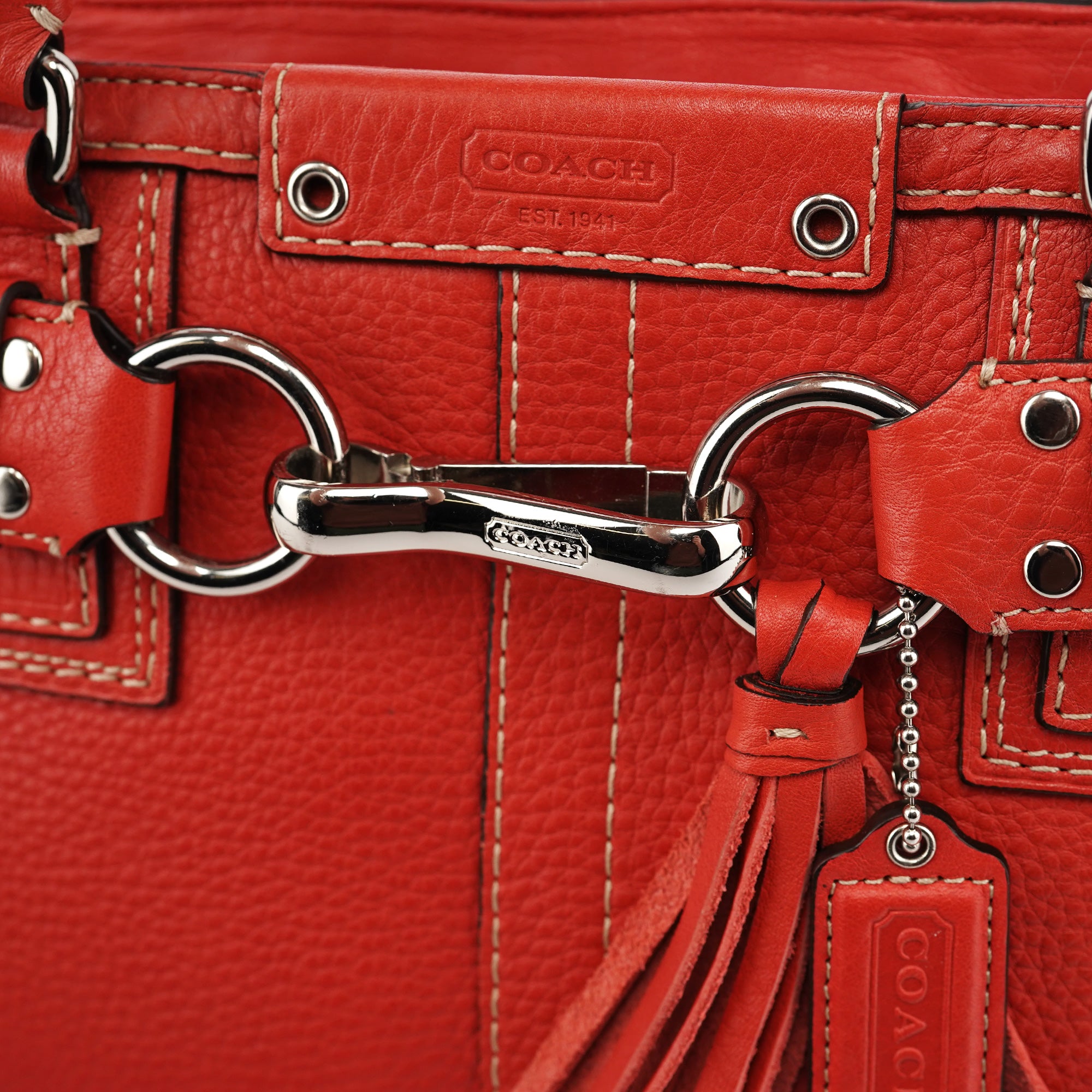 Coach Soho Tote Bag aus rotem Leder