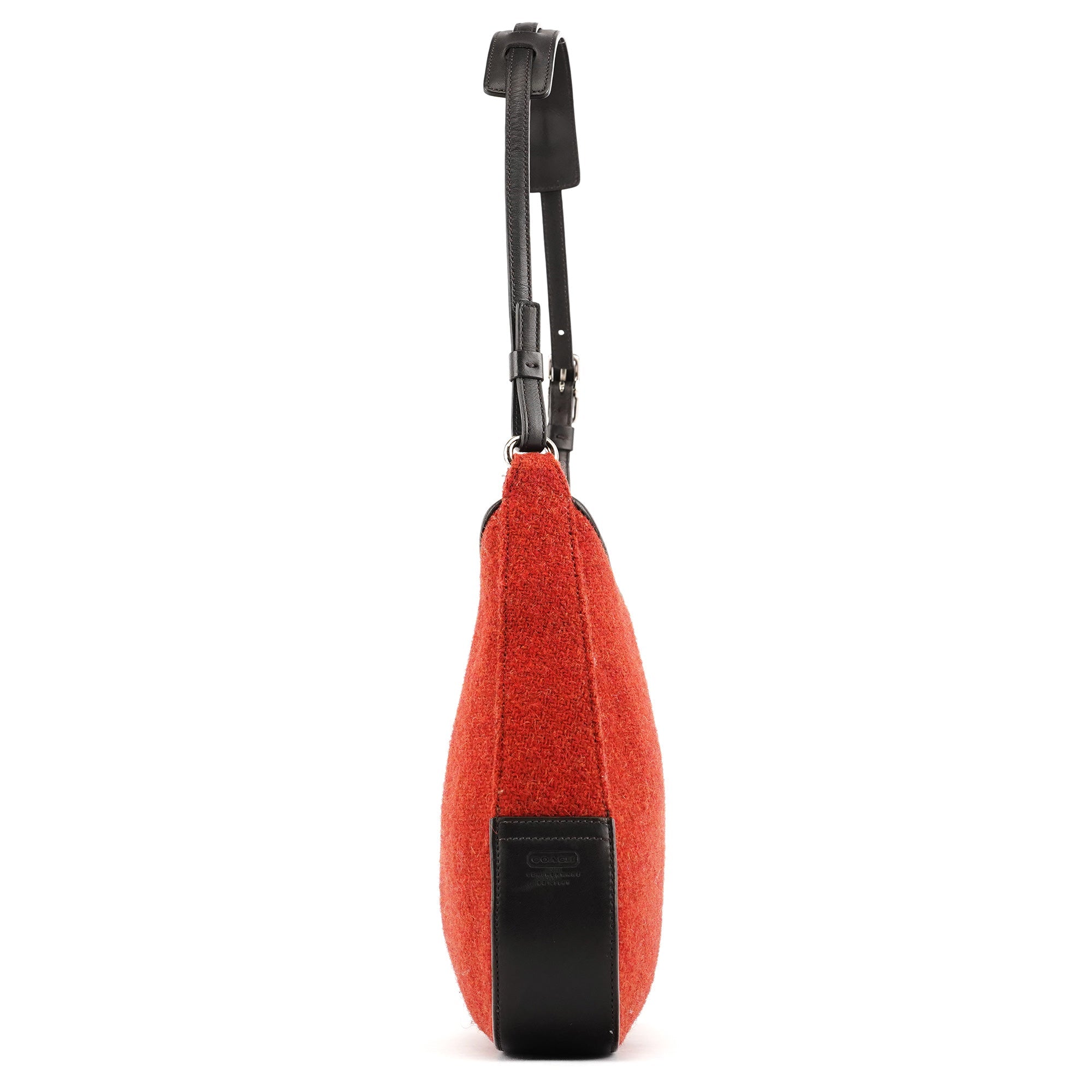 Coach Schultertasche aus roter Wolle