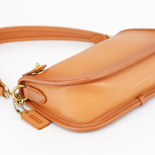 Coach Tan Leather Turnlock Shoulder Bag