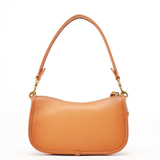 Coach Tan Leather Turnlock Shoulder Bag