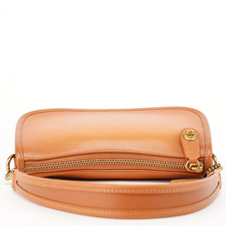 Coach Tan Leather Turnlock Shoulder Bag