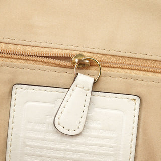 Coach White Brown Leather Soho Tote Bag