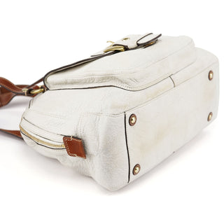 Coach White Brown Leather Soho Tote Bag