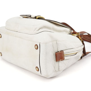 Coach White Brown Leather Soho Tote Bag