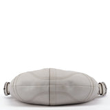 Coach White Leather Crescent Hobo Shoulder Bag