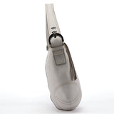 Coach White Leather Crescent Hobo Shoulder Bag