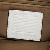 Coach White Leather Crescent Hobo Shoulder Bag