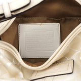 Coach White Signature Canvas Mini Hobo Bag