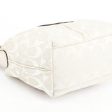 Coach White Signature Canvas Mini Hobo Bag