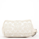 Coach White Signature Canvas Mini Hobo Bag