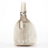 Coach White Signature Canvas Mini Hobo Bag