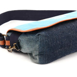 D&G Predators skuldertaske i blå denim og canvas