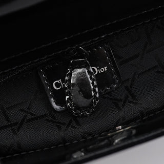 Dior Black Patent Leather Lady Dior Bag
