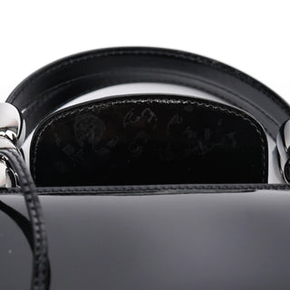 Dior Black Patent Leather Lady Dior Bag