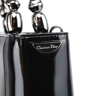 Dior Black Patent Leather Lady Dior Bag