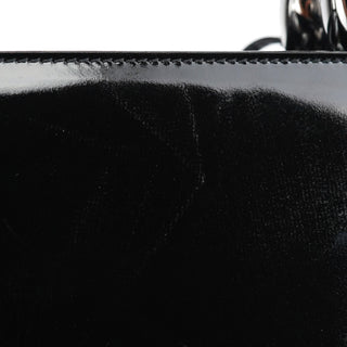Dior Black Patent Leather Lady Dior Bag