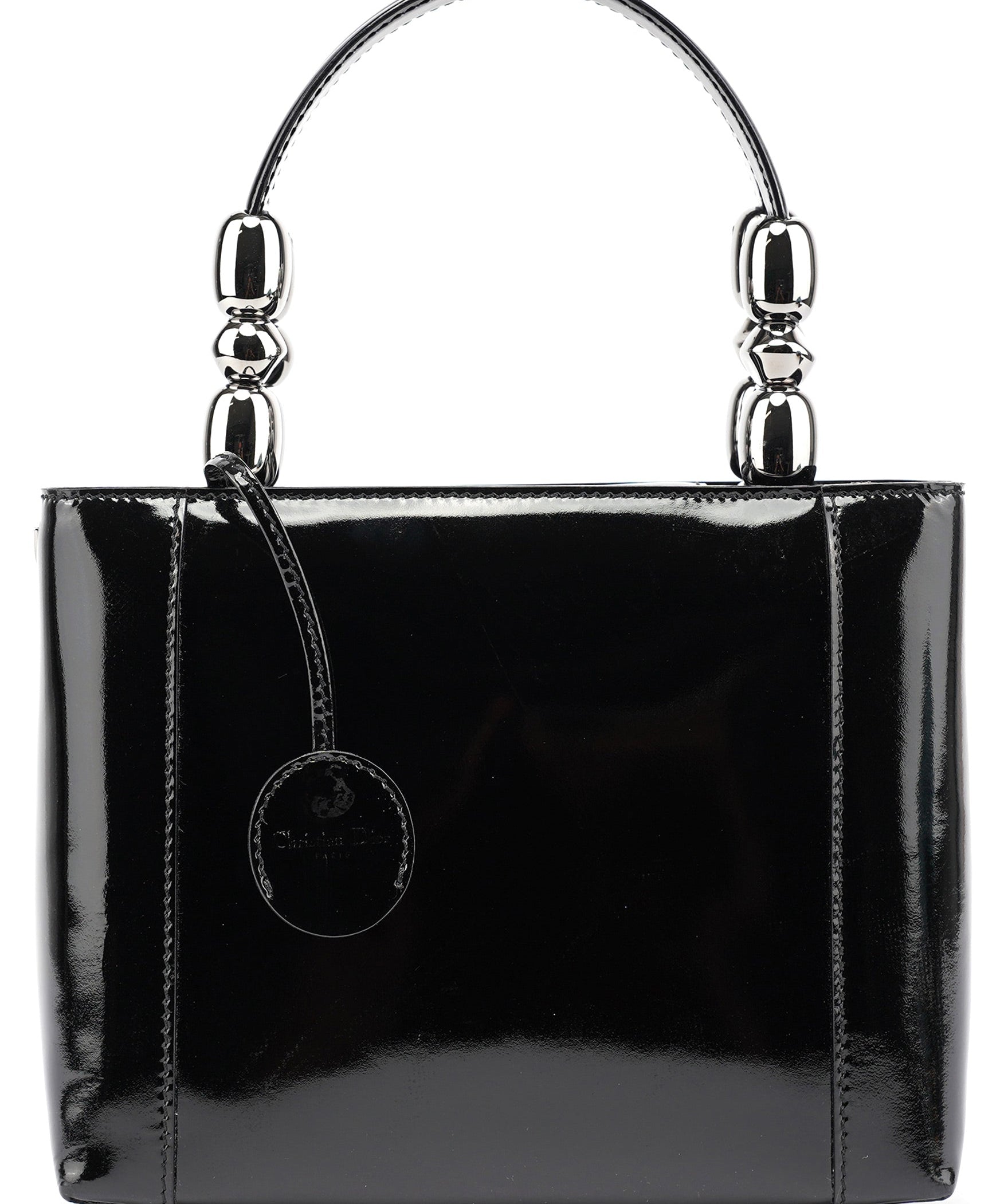 Dior Borsa Lady Dior in pelle verniciata nera