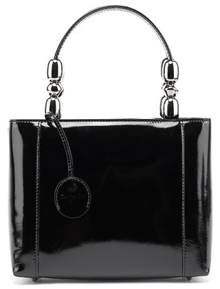 Dior Black Patent Leather Lady Dior Bag