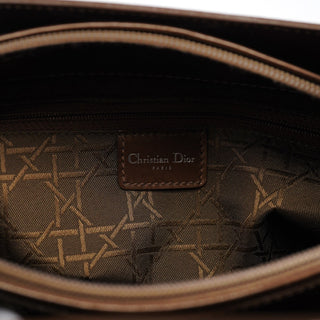 Dior Brown Patent Leather Lady Dior Tote Bag