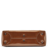 Dior Brown Patent Leather Lady Dior Tote Bag