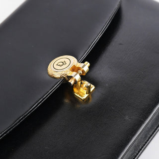 Dior Vintage Black Calfskin Chain Shoulder Bag