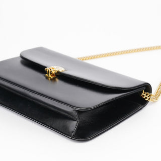Dior Vintage Black Calfskin Chain Shoulder Bag