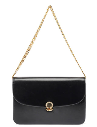 Dior Vintage Black Calfskin Chain Shoulder Bag