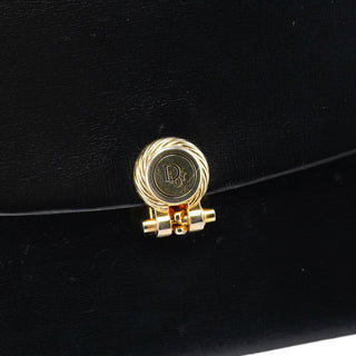 Dior Vintage Black Calfskin Chain Shoulder Bag
