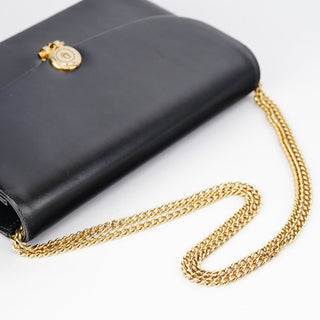 Dior Vintage Black Calfskin Chain Shoulder Bag