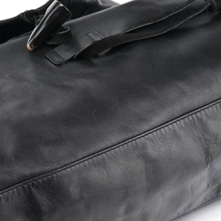 Dolce & Gabban Black Calfskin Leather Horn Hobo Bag