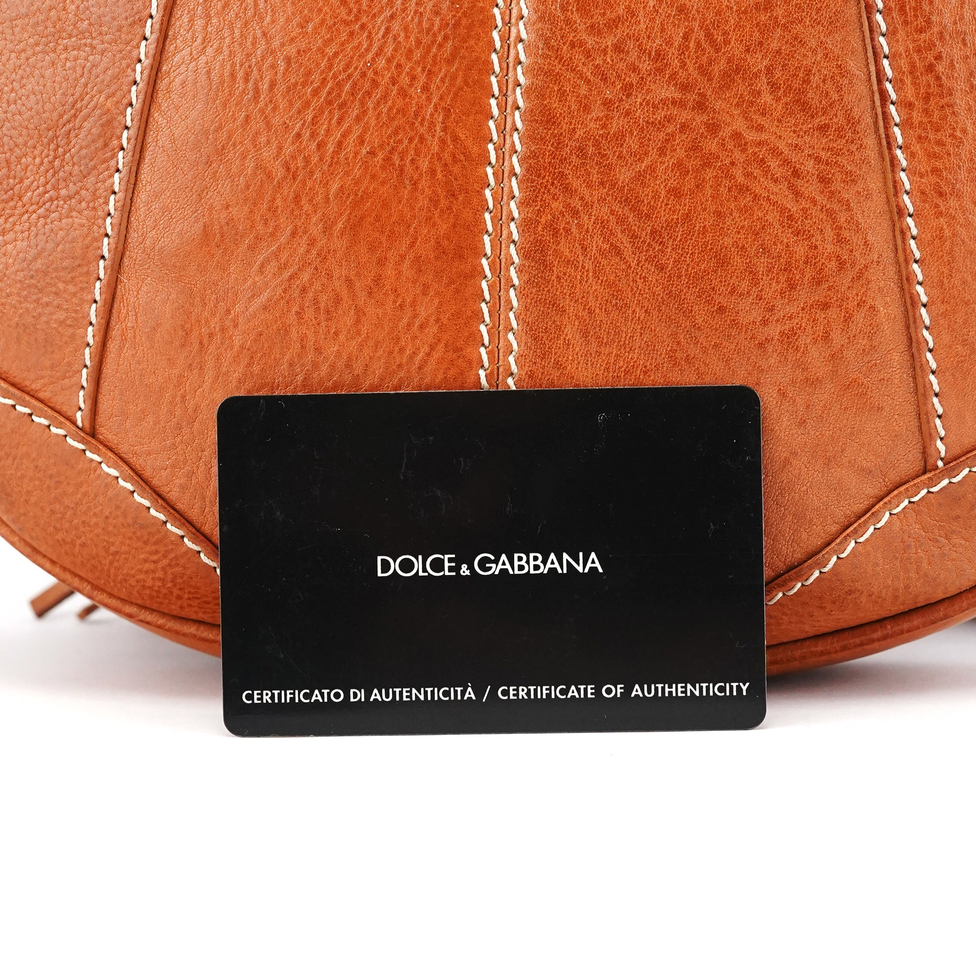 Dolce & Gabban Sac hobo à franges en cuir marron