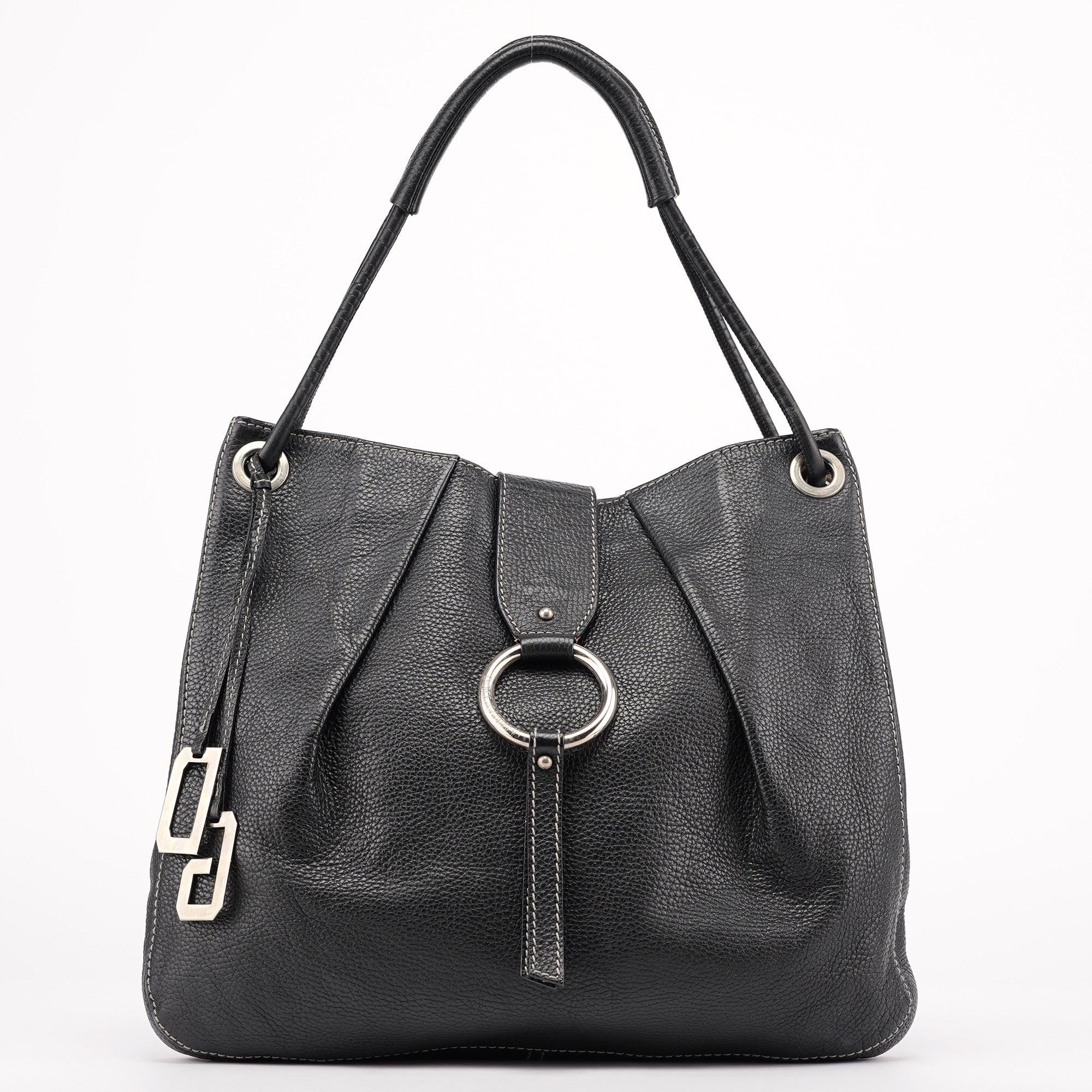 Dolce & Gabbana Black Calfskin DG Shoulder Bag