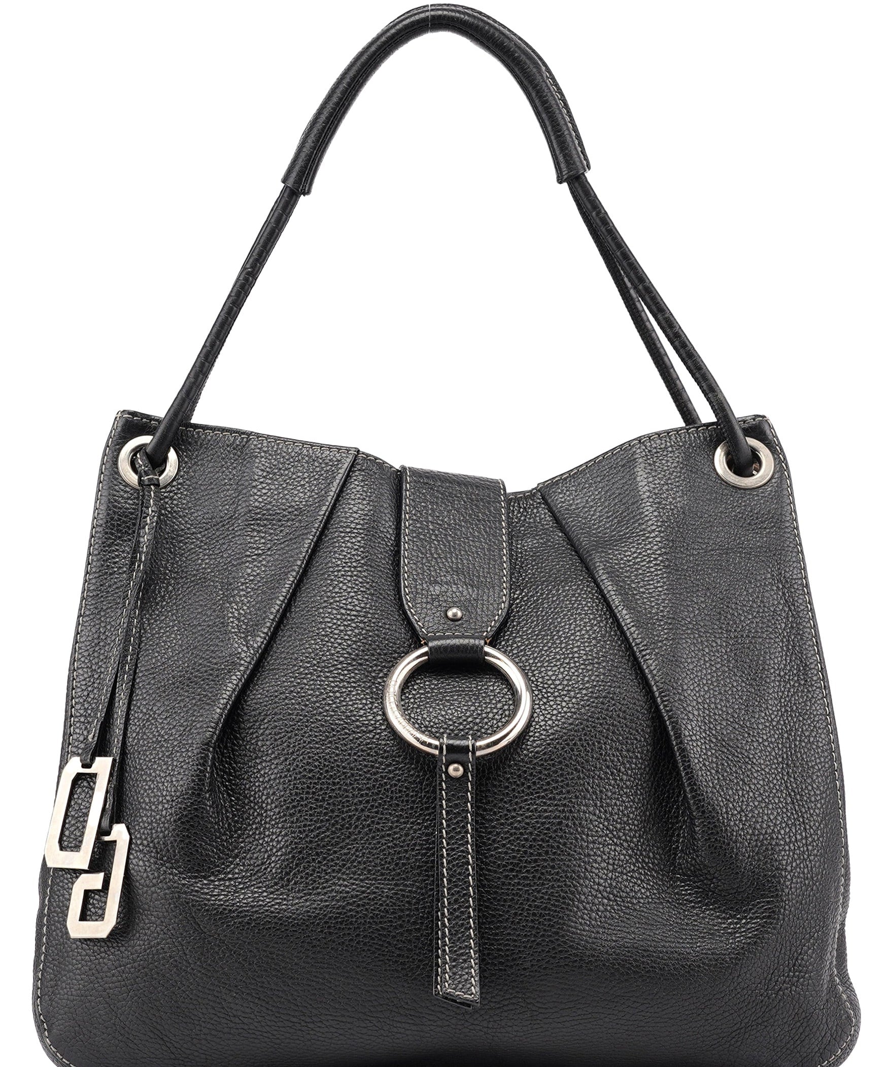 Dolce & Gabbana Black Calfskin DG Shoulder Bag