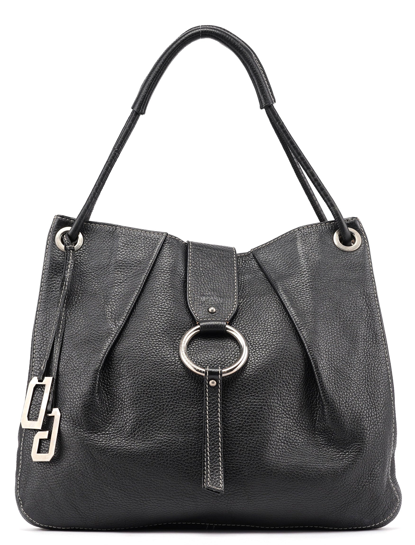 Dolce & Gabbana Black Calfskin DG Shoulder Bag
