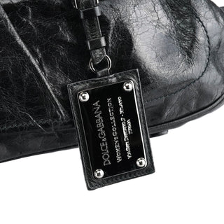 Dolce & Gabbana Black Calfskin Leather Romantique Tote Bag