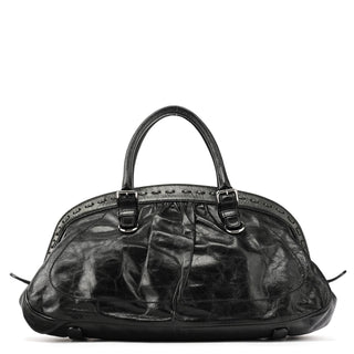 Dolce & Gabbana Black Calfskin Leather Romantique Tote Bag